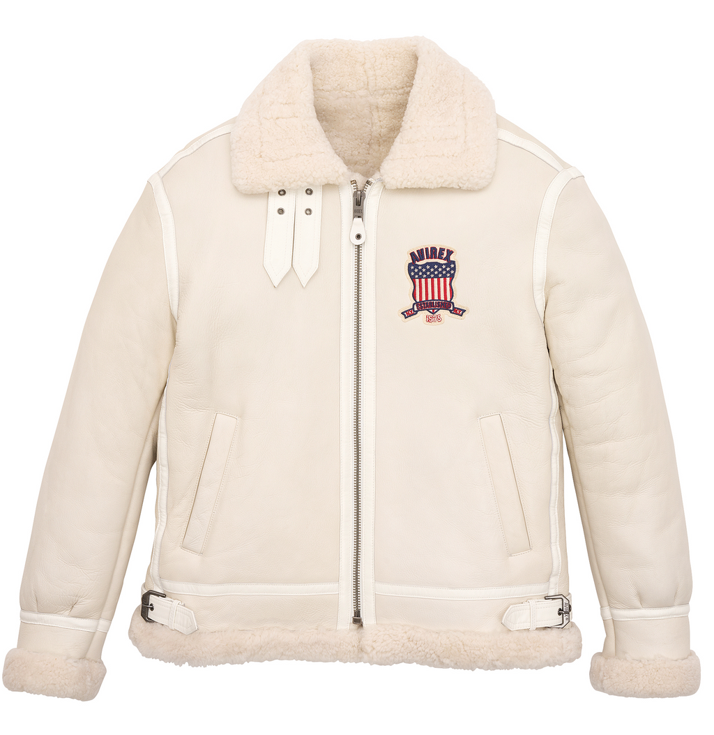 Shearling Snow White Leather Jackets For Sale Mens