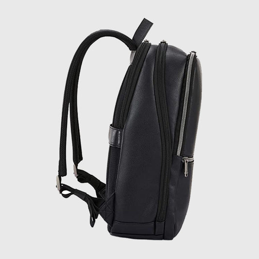 Genuine Best Style Rfx Classic Leather Slim Backpack Black, One Size