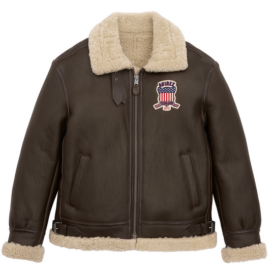 Buy the Best: Original Winter Avirex B3 Shearling Chocolate Leather Jackets – 30% Off!
