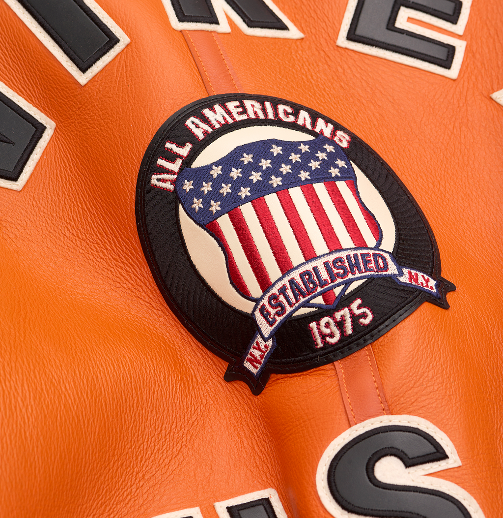Shearling Orange Leather Jackets For Sale