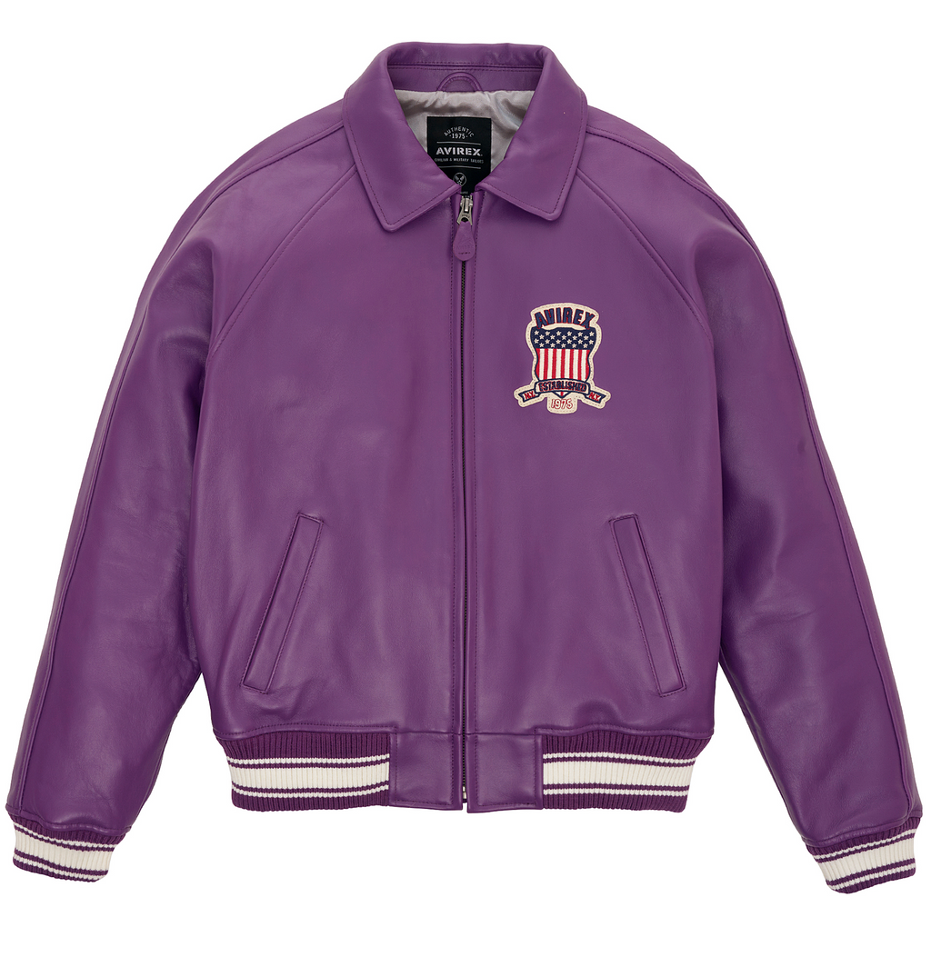 Purchase Best High Quality Orchid Color Leather Avirex Fashion Limited Edition Ombre Icon Jackets