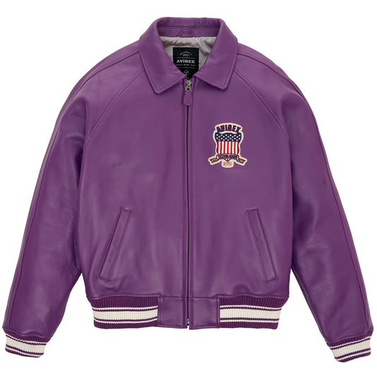 Purchase Best High Quality Orchid Color Leather Avirex Fashion Limited Edition Ombre Icon Jackets
