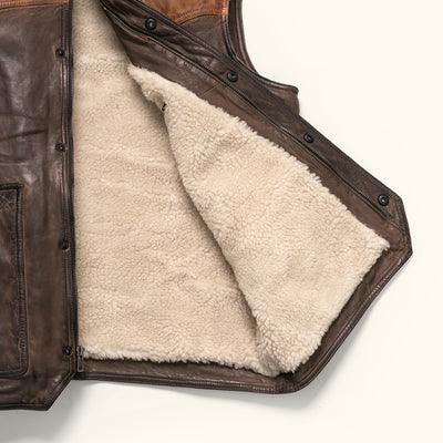 RFX LEATHER SHERPA VEST