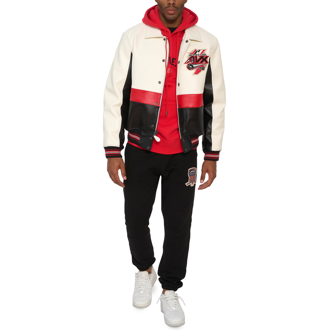 Two Tone Leather Jacket