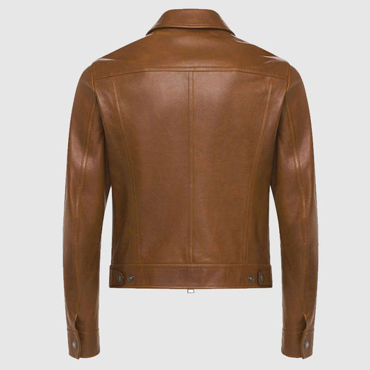 shop brown leather jacket with best price