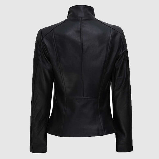 Arezoo Women's Black Real Leather Jacket
