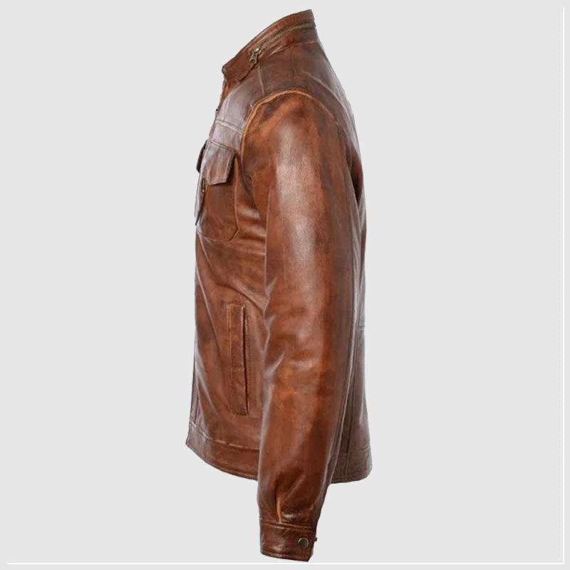 Best brown leather jacket for sale