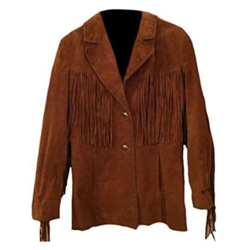 Best Looking Fashion Biker Eagle Beads Western Cowboy Suede Leather Jacket For Sale