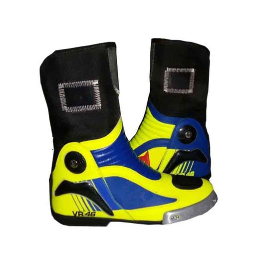 Buy Best Looking Valentino Rossi vr46 Motorcycle Motorbike Sports Leather Boot For Sale