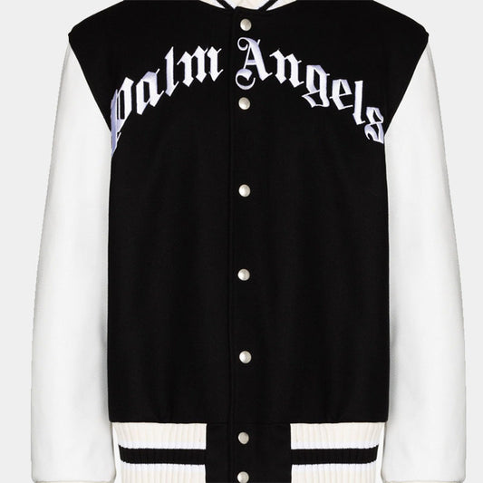 Buy Best Style Genuine Quality Browns 50 Bear Motif Leather Varsity Jacket For Sale