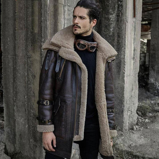 New 2022 Sheepskin Shearling Leather Coat For Sale