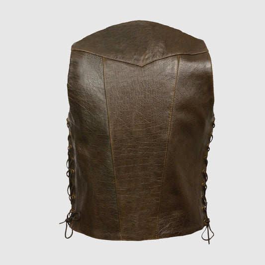 Motorcycle Cheap Price Biker Leather Vest For Sale