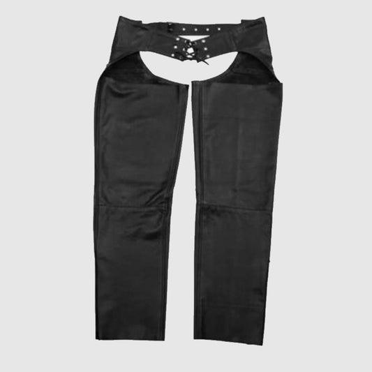 buy black leather mens chap with cheap price on sale
