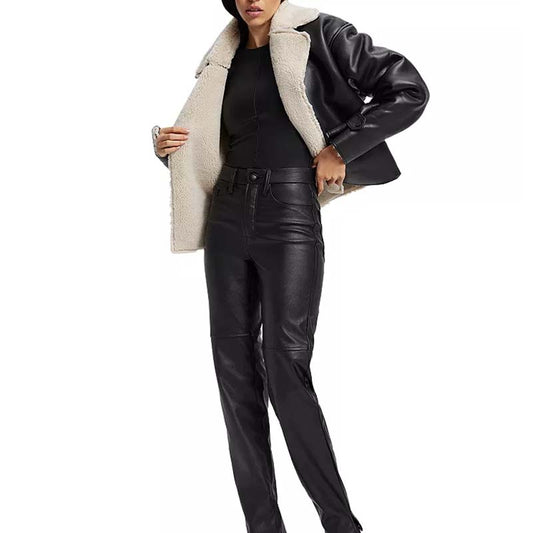 Buy Best Genuine High Quality Of B3 Bomber Shearling Leather Jacket For Sale