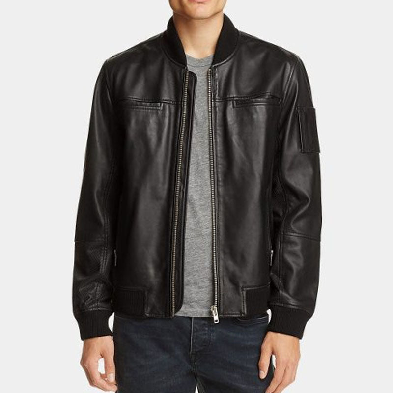 Buy Best Genuine High Quality of Blank Nyc Authentic Leather Bomber Jacket For Sale