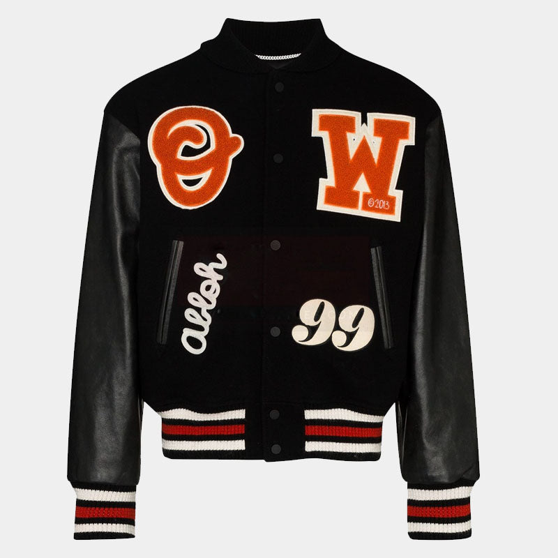 Buy Best High Genuine Baseball Letterman logo-appliqued varsity jacket For Sale