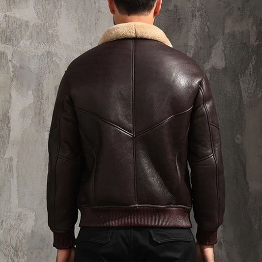 Buy Best LUHAYESA Genuine Leather Sheepskin Fur Shearling Clothing Men