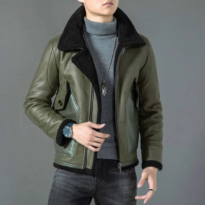 Buy Best Luxury Brand Men Genuine Sheepskin Leather Military Jacket For Christmas SaleBuy New Year Best Luxury Brand Men Genuine Sheepskin Leather Military Jacket For Christmas Sale