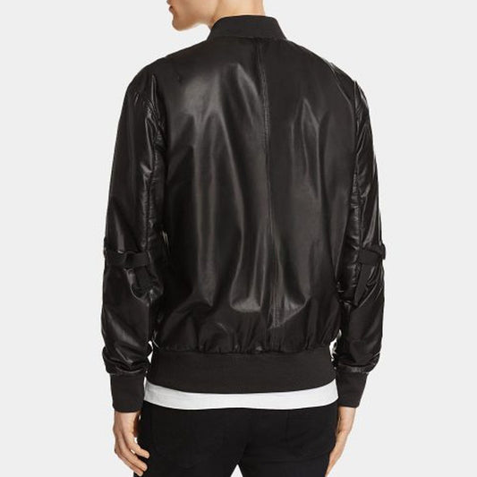 Buy Best Men Style Lamb Bomber Leather Jacket Rfx Premium For Sale