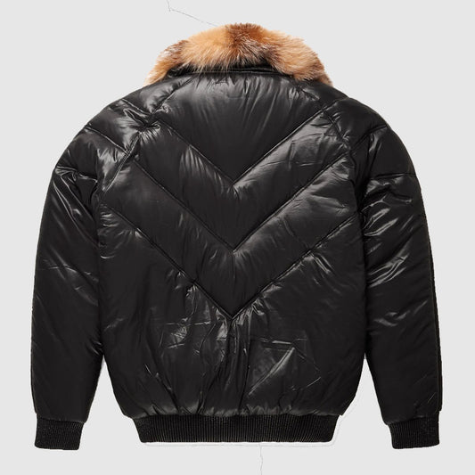 Buy Best Black V-Bomber Bubble Leather Jacket For Sale