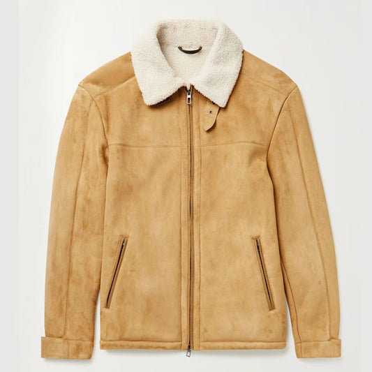 Buy Best Style Genuine Ravelstone Shearling-Lined Leather Suede Jacket For Sale