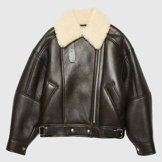 Buy Best Women Fashion Biker Sheepskin Biker Leather Jacket For Sale