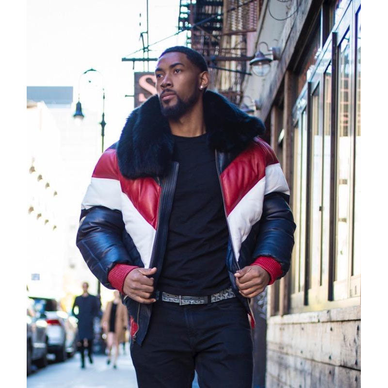 Best Sale V Bomber Leather Jacket For Mens