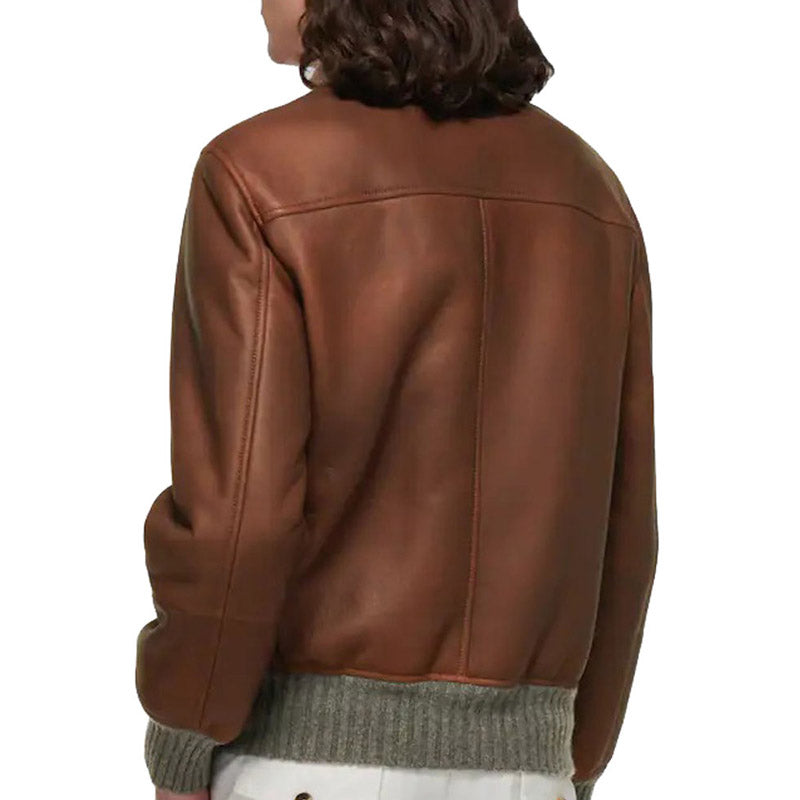 Purchase Best Winter Warm Leather Shearling-Lined B3 Bomber Sheepskin Jacket