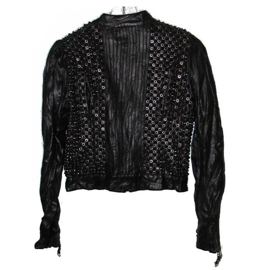 Shop Black Spike Punk Studded Leather Jacket For Sale Available In Discountable Prices