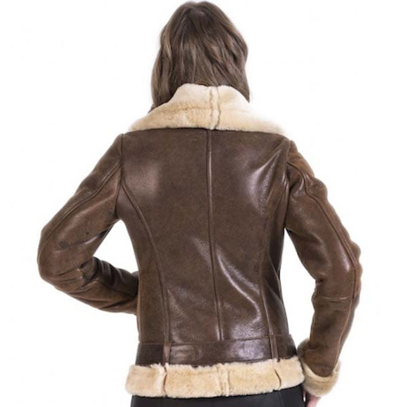 Buy New Best Style B3 Bomber Jacket Womens Shearling Aviator For Sale
