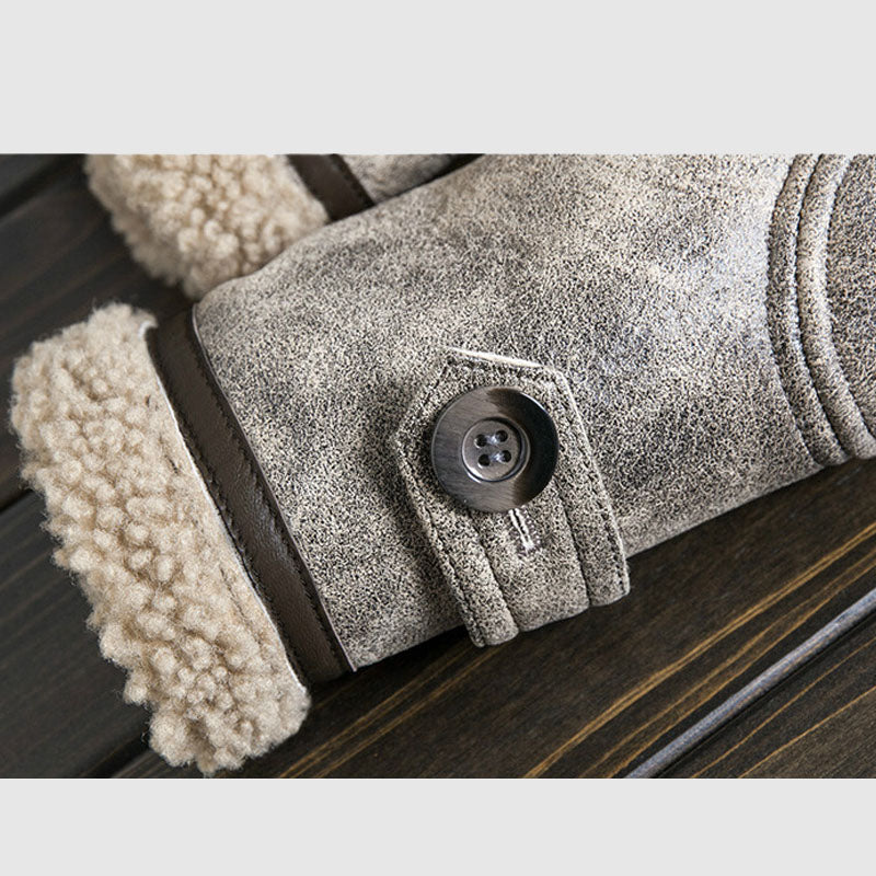 New 2022 Men Genuine High Quality Shearling Leather Jacket For Sale