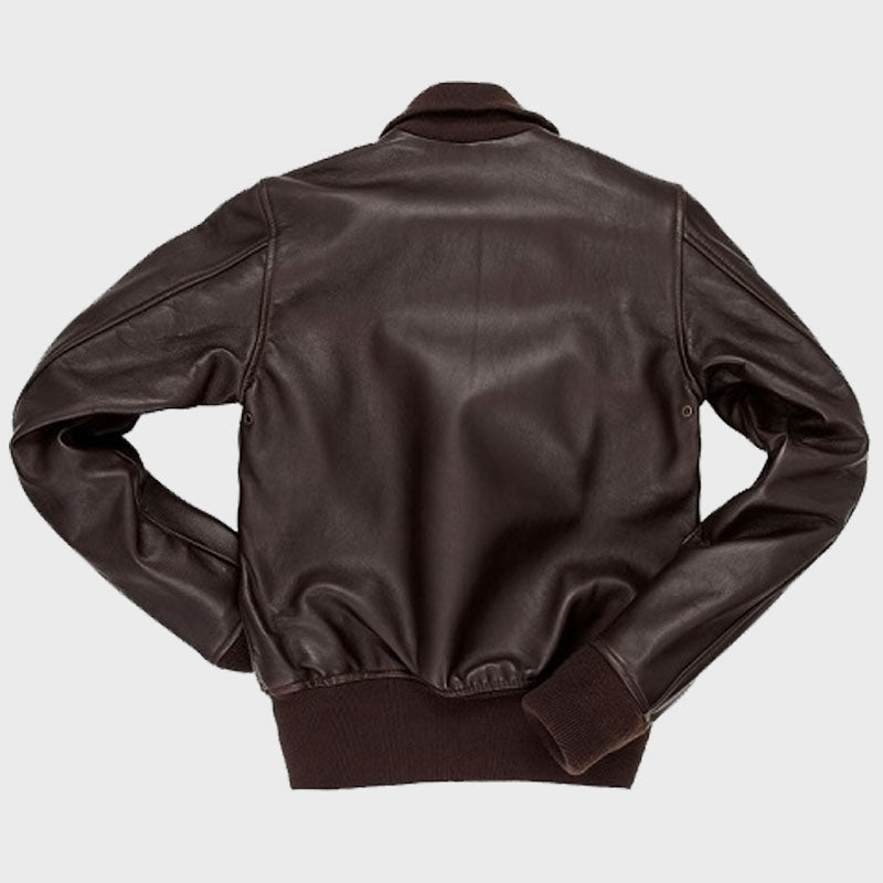 Genuine Style Navy Chocolate Brown Amelia Earhart Flight Leather Jacket