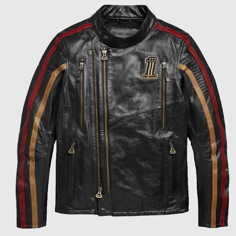 Mens harley hotsell leather jacket