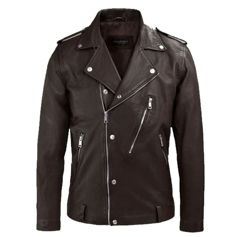Mens Buy Best Fashion Style Genuine Beast Brown Biker Leather Jacket