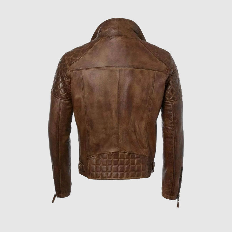new mens brown fashion leather jacket online shop
