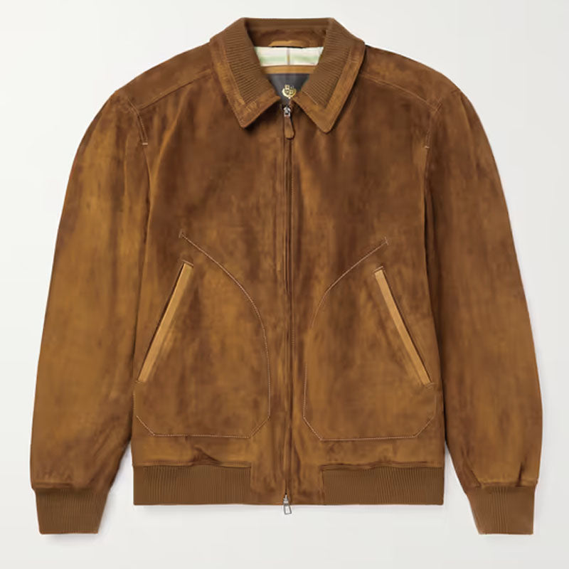 Mens Purchase Best New Look Style Fashion Kent Suede Bomber Leather Jacket For Christmas Sale