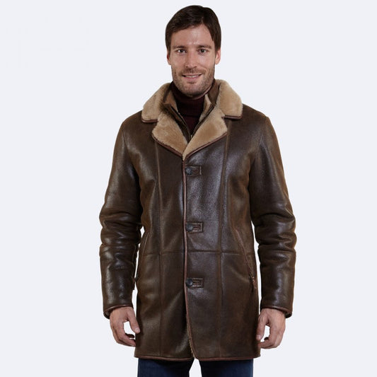 Buy New Year Style Warm Winter Warren Sheepskin Leather Coat | Shearling Coats