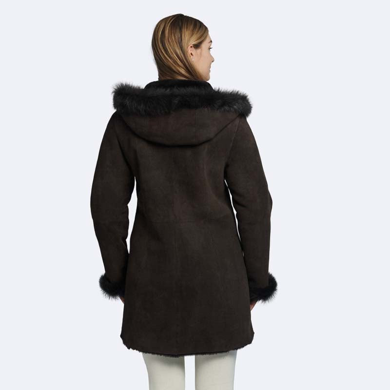 Buy New Christina Shearling Best Style Winter Sheepskin Leather Coats For Sale