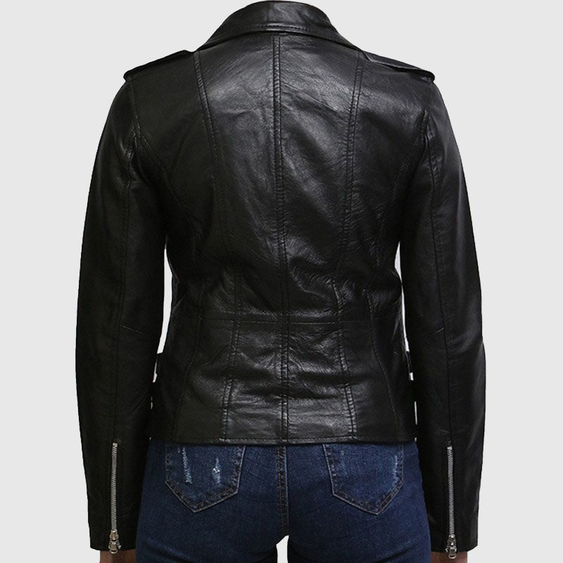 Nappa Lamb Leather Jacket for Women