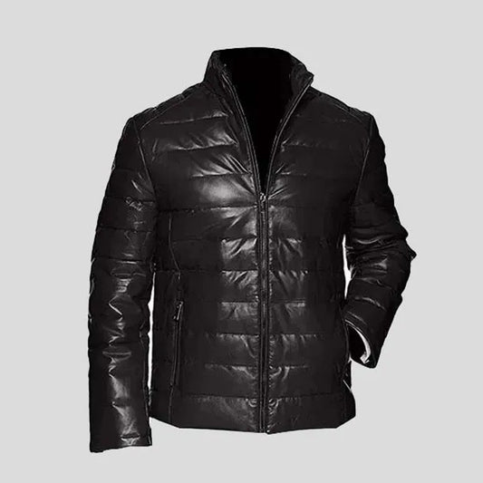 Buy Black Bubble Leather Jacket