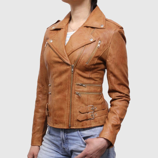 Lamb Leather Jacket for Women