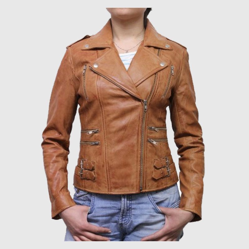 Lamb Leather Jacket for Women