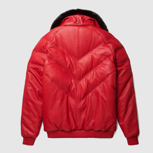 Buy Best Bubble Original Red  Leather Jacket For Sale