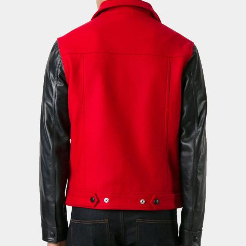 Shop Best Style Premium Ami Alexandre Leather Flight Bomber Jacket For Sale
