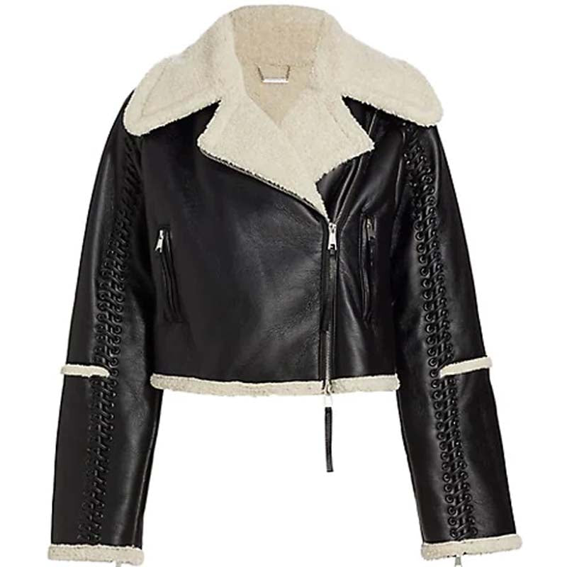 Corinne Faux Fur & Faux Leather Jacket