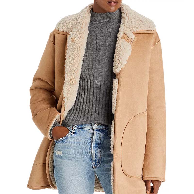 Purchase Genuine Winter Sheepskin Best Leather Vanna Shearling Coat For Sale