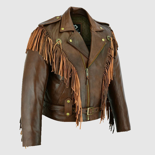 New shop brown leather jacket for mens