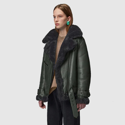 Buy Best Sale Green RAF Aviator Bomber Jacket Women