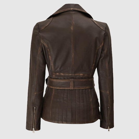 buy online women biker leather jacket shop