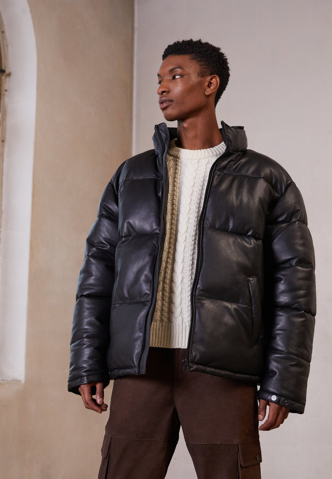 Winter Fashion with Leather Puffer Jackets